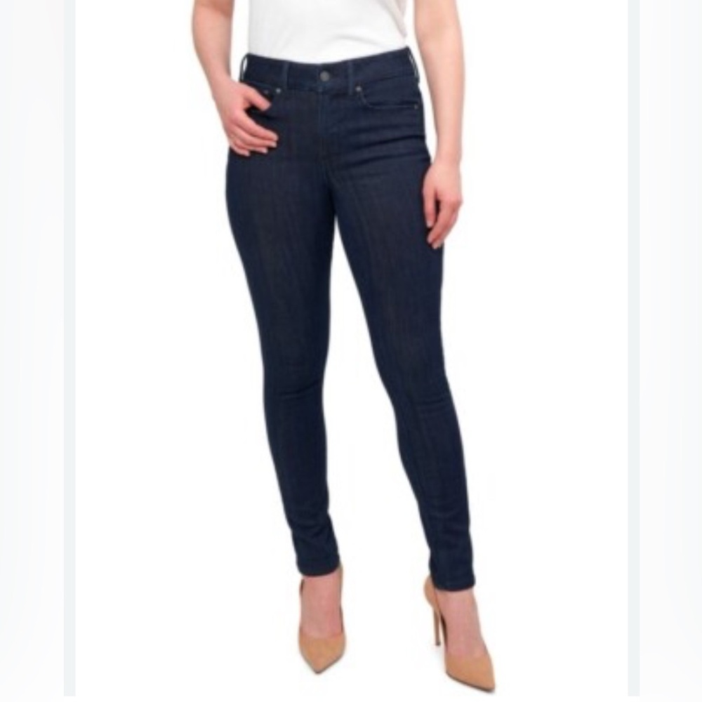 Seven7 Women's Deep Indigo Tummyless High Rise‎ Skinny Jeans. Like New.  8